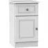 Pembroke 1 Door 1 Drawer Bedside Cabinet RHF - White