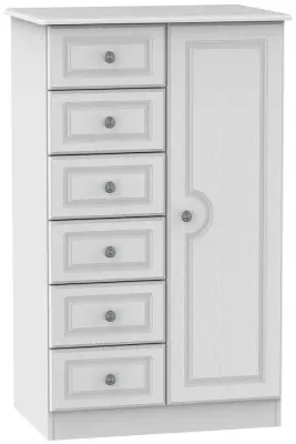 Pembroke 1 Door Midi Wardrobe - White
