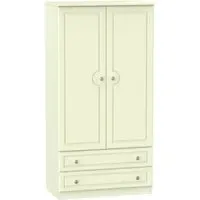 Pembroke 2 Door 2 Drawer Double Wardrobe - Cream