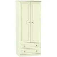 Pembroke 2 Door 2 Drawer Double Wardrobe - Cream