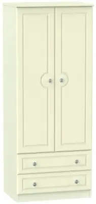 Pembroke 2 Door 2 Drawer Double Wardrobe - Cream image