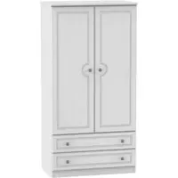 Pembroke 2 Door 2 Drawer Double Wardrobe - White
