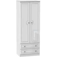 Pembroke 2 Door 2 Drawer Tall Wardrobe - White
