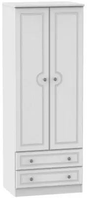 Pembroke 2 Door 2 Drawer Tall Wardrobe - White image