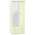 Pembroke 2 Door Combi Wardrobe with Mirror - Cream