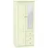 Pembroke 2 Door Combi Wardrobe with Mirror - Cream
