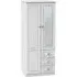 Pembroke 2-Door Combi Wardrobe with Mirror - High Gloss White