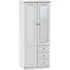 Pembroke 2-Door Combi Wardrobe with Mirror - White