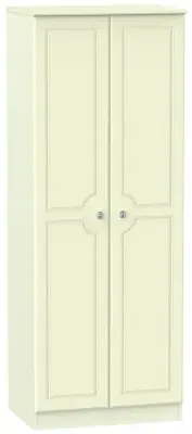 Pembroke 2 Door Tall Wardrobe - Cream image
