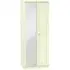 Pembroke 2 Door Tall Wardrobe with Mirror - Cream