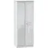 Pembroke 2 Door Tall Wardrobe with Mirror - High Gloss White