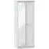 Pembroke 2 Door Tall Wardrobe with Mirror - White