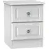Pembroke 2 Drawer Bedside Cabinet - White, High Gloss