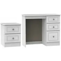 Pembroke 2 Piece Bedroom Set with 2 Drawer Bedside - White