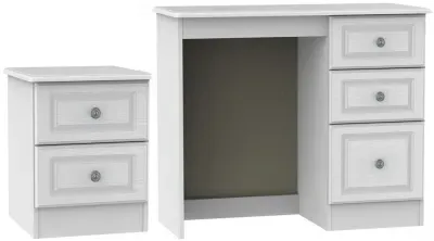 Pembroke 2 Piece Bedroom Set with 2 Drawer Bedside - White image
