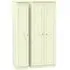 Pembroke 3-Door Tall Triple Wardrobe - Cream