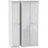 Pembroke 3 Door Tall Triple Wardrobe with Mirror - White