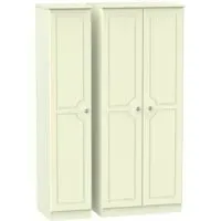 Pembroke 3 Door Triple Wardrobe - Cream