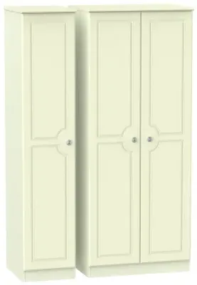 Pembroke 3 Door Triple Wardrobe - Cream image