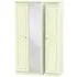 Pembroke 3 Door Triple Wardrobe with Mirror - Cream