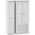 Pembroke 3-Door Triple Wardrobe with Storage - White