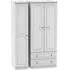 Pembroke 3-Door Triple Wardrobe with Storage - White