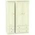 Pembroke 3-Door Wardrobe with 4 Drawers - Cream