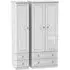 Pembroke 3-Door Wardrobe with 4 Drawers - White