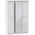 Pembroke 3-Door Wardrobe with Mirror - White