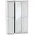 Pembroke 3-Door Wardrobe with Mirror - White
