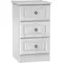 Pembroke 3 Drawer Bedside Cabinet - White