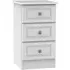 Pembroke 3 Drawer Bedside Cabinet - White