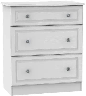 Pembroke 3 Drawer Deep Chest - White