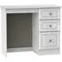 Pembroke 3 Drawer Single Dressing Table - High Gloss White