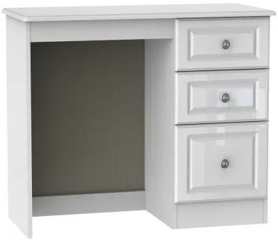 Pembroke 3 Drawer Single Dressing Table - High Gloss White