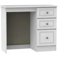 Pembroke 3 Drawer Single Dressing Table - White