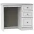 Pembroke 3 Drawer Single Dressing Table - White