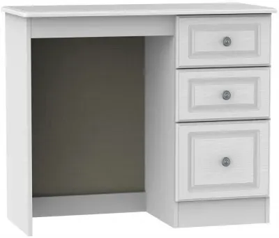 Pembroke 3 Drawer Single Dressing Table - White