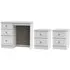 Pembroke 3 Piece Bedroom Set with 2 Drawer Bedside - White