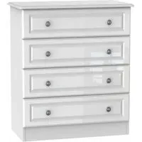 Pembroke 4 Drawer Chest - White Gloss