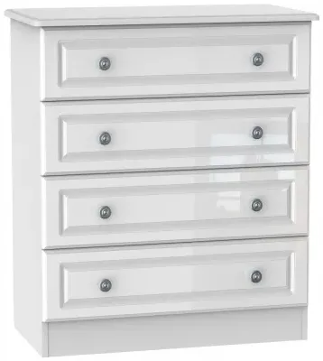 Pembroke 4 Drawer Chest - White Gloss
