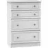 Pembroke 4 Drawer Deep Chest - White