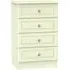Pembroke 4 Drawer Midi Chest - Cream