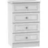 Pembroke 4 Drawer Midi Chest - White