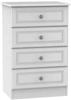 Pembroke 4 Drawer Midi Chest - White