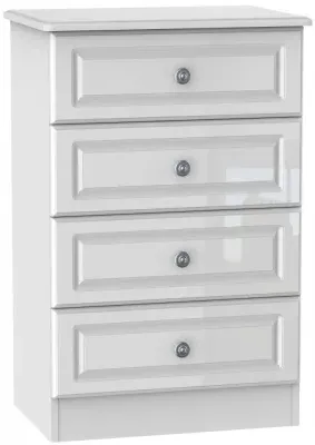Pembroke 4 Drawer Midi Chest - White