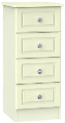 Pembroke 4 Drawer Narrow Chest - Cream