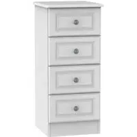 Pembroke 4 Drawer Narrow Chest - White