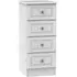 Pembroke 4 Drawer Narrow Chest - White