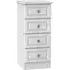 Pembroke 4 Drawer Narrow Chest - White Gloss